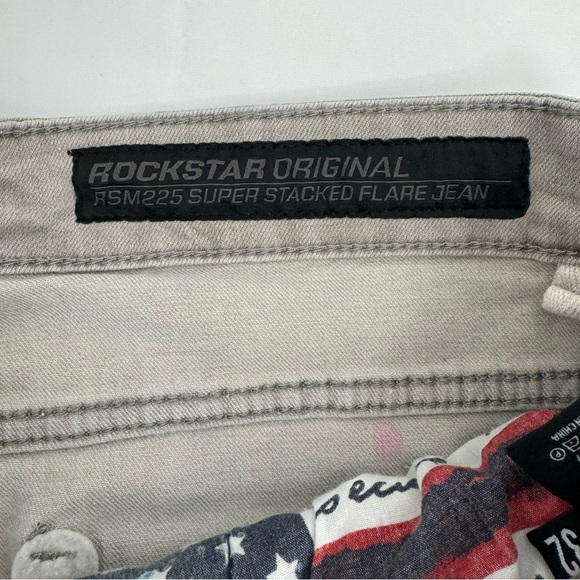 Rockstar Original RSM225 Super Stacked Flare Denim Jeans Mens 32x45 - Picture 9 of 15